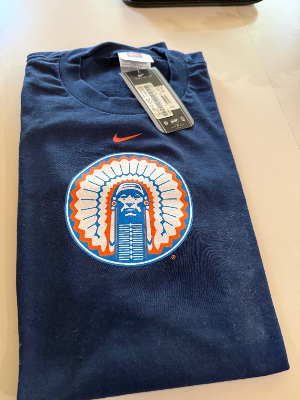 Vintage Illini Tee Shirt w/Chief Illiniwek.